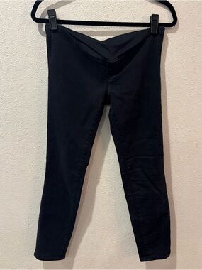 Madewell Maternity Over the Belly Adjustable Skinny Black Denim Jeans size 26